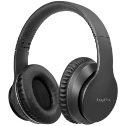 LogiLink BT0053 Over-ear headphones Bluetooth Black Noise cancelling