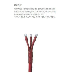 Głowica wnętrzowa bez końcówek EPKT-2063 - TE Raychem - na nap. 6 kV (przemysł) kabel nieekranowany 3-żyły tworzywo