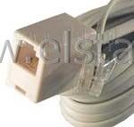 Sznur telefoniczny 15m WT-GN biały