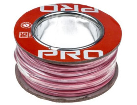Przewód o podwyższonej odporności PTFE Różowy, 25m 3 mm² 19/0,45 mm, 1 kV, -75→ +200 C., Ø 3.31mm, RS PRO