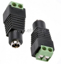 Gniazdo DC 2,1/5,5, na przewód szybkozłącze kostka