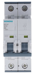 Wyłącznik nadprądowy MCB, Typ D, 2-biegunowy, 2A, 440V, na szynę DIN, Siemens, 5SY4