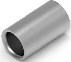 Butt connector, uninsulated, 125 mm², AWG 4/0, gray, 37.69 mm, 36960