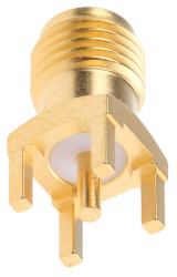 Złącze koncentryczne Montaż na płytce drukowanej Żeński 50Ω typ złącza Złącze SMA 0 to 18GHz Lutowane