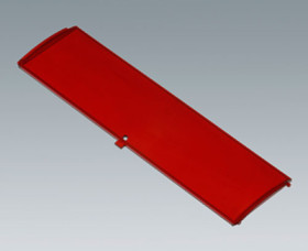 Front cover, with hinge, PC, red/transparent, B6806302