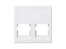 SIMON CONNECT Płytka K45 2x RJ bez osłon 3M Volition OCK czysta biel KB045/9 KONTAKT SIMON