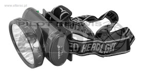 Latarka czołowa 13xLED AKU szara TS-776