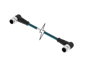 Kabel przemysłowy konfekcjonowany ze złączem Złącze M12 liczba rdzeni 4 długość 10m Rodzaj A Męskie Złącze B Złącze M12