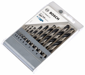 Zestaw wierteł Bosch Wiertło kręte Stal 10 szt. Wiertarka obrotowa HSS