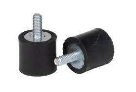 Podstawka antywibracyjna M4 średnica 16mm wysokość całkowita 15mm Cylinder męski-żeński