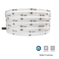 Taśma LED COB RGBW cyfrowa 24V WS2811 (biała 3000K) 21W/m IP20 rolka 5 m