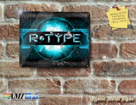 Eye-Catching R-TYPE Logo on - Rustic Appearance - Metal Sign