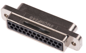 Złącze D-Sub 25-pinowe Żeński Proste Montaż na kablu raster 2.0mm Złoto