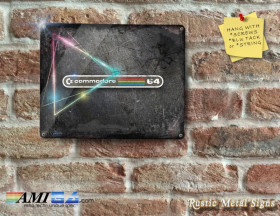 Stylish Commodore 64 - Rustic - Eyecatching Finish - Metal Sign