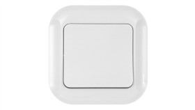 Topaz Łącznik P/T 10A, 250V, Schodowy Biały 00060278