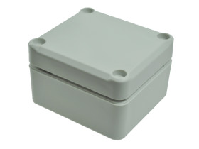 Obudowa; uniwersalna; Z117SJ-TM; ABS; 63mm; 57mm; 37mm; IP67; jasnoszary; z uszczelką wylewaną i tulejkami mosiężnymi; hermetycz