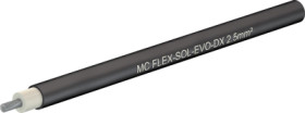 Polyolefine-photovoltaic cable, halogen free, Cableline, 2.5 mm², 47 x 0.25 mm, black, outer Ø 5.94 mm, 62.7434-91021