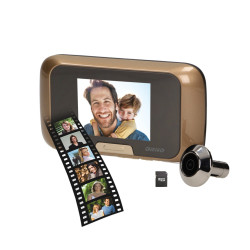 Elektroniczny wizjer do drzwi 3.2" z funkcją nagrywania na kartę Micro SD. bateryjny OR-WIZ-1101