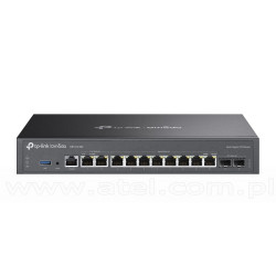 Gigabitowy router VPN Omada, 2x 2.5G, 8x 10/100/1000 RJ-45, 2x slot SFP, 19" (TP-Link ER7412-M2)