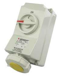 Gniazdo przemysłowe dużej mocy IP67 2P+E 32A MENNEKES 110 V Gniazdo