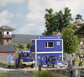 Busch 1029 Zestaw kontenerów H0 THW Zestaw do złożenia