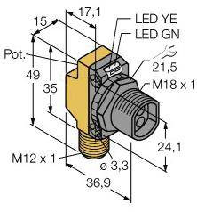 Czujnik światłowodowy Turck QS18EP6FQ8 3082334 1 szt.