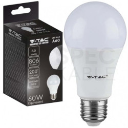 Żarówka LED E27 230V 8,5W 806lm 6500K IP20 barwa CW biała zimna V-TAC VT-2099