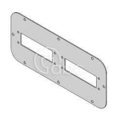 Płyta kołnierzowa FP-AX/AE 339|149-2, z 2 otworami 36x112 mm poziomo, 43840
