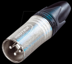 NC3MXX-HA XLR cable connector, 3-pin, crimp, silver, nickel-plated