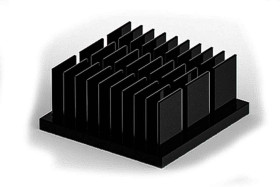 Radiator 25 x 25 x 11mm Kwadrat Uniwersalny Alu