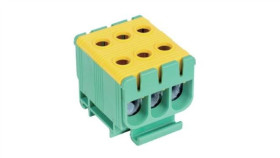 Blok Rozdzielczy - Odgałęźny 3 - Polowy 2,5-50Mm2 Żółto-Zielony Montaż Płaski...
