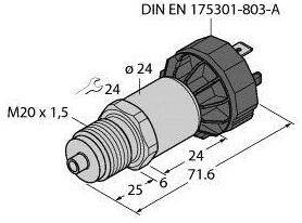 Turck Przetworniki ciśnienia 1 szt. PT1.6R-1020-I2-DA91