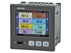 AR207/8/S1PPPP30 Rejestrator, 85÷260VAC, IN: 8, na panel, IP30, 0÷50C, Otw: 92x89mm