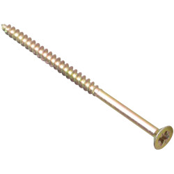 ForgeFix MPS475Y Multi-Purpose Pozi Screw CSK ST ZYP 4.0 x 75mm Box 100