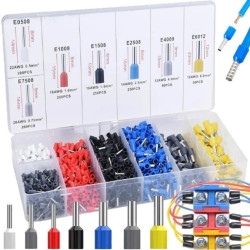 Kompleksowy zestaw tulejek końcówek izolowanych 1200szt 0,5-6mm2 w pudełku