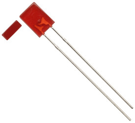 Dioda LED THT czerwona, 2-Pin, 2,5 V, 110°, Kingbright