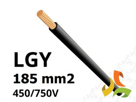 Przewód LGY 185 mm2 czarny (450/750V) jednożyłowy linka H07V-K (krążki 100m) 11093006 NKT