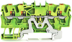 Złączka 4-przewodowa PE 2,5mm2 żółto-zielona 2202-1407 /100szt./