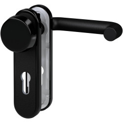 BASI 7529-0100 Changeable Door Furniture Fire Protection Fitting Black