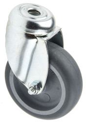 Koło samonastawne średnica kabla 75mm Pojedyncza śruba Tente 150kg wysokość całkowita 100mm