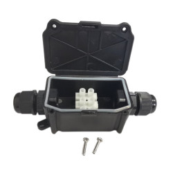 Puszka hermet.72x45x31 2przepust IP66 (obudowa)czarna