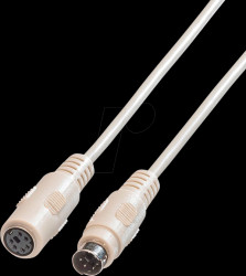 01.11.90 PS/2 cable, plug to socket, 10 m