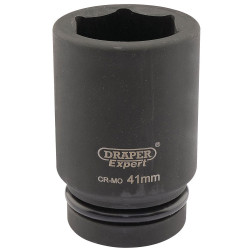 Draper Expert 05152 Expert 41mm 1&quot; Sq. Dr. Hi-Torq&#xAE; 6 Point Deep Impact Socket