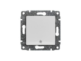 VENA Łącznik krzyżowy z klawiszem bez ramki biały 510417 KOS