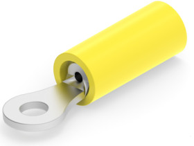 Insulated ring cable lug, 0.2-0.24 mm², AWG 26, 2.36 mm, M2, yellow, 54310-1