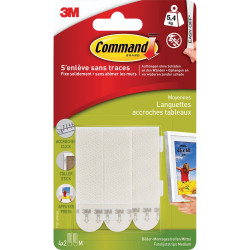 3M 17201-4PKFGN Command&#x2122; Pictures-Mounting Strips White 4 Pair