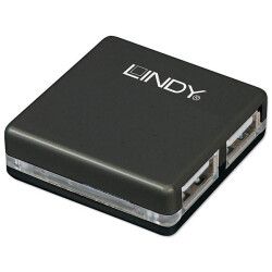 LINDY 42742 USB hub 4 ports USB type A USB 2.0 480 MBit/s Black