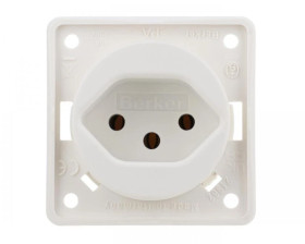 Berker Integro Gniazdo pojedyncze z/u szwajcarskie typ 13 śnieżnobiały mat 962492502