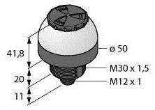 Lampa okrągła Turck K50LGRALSYPQ dźwięk ciągły, światło ciągłe 94 dB