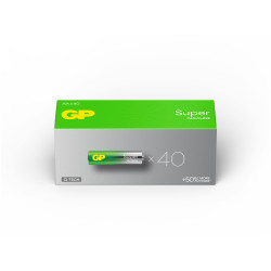 GP GPPCA15AS649 GP Super Alkaline AA 40&#x27;s Paper box